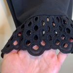 J.Crew  ladies black top with embroidered hem lace Photo 2