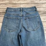 Old Navy  Women's High-Rise O.G. Straight Leg Jeans Ankle Slit Blue Denim 2 Zip Photo 5