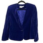 Koret Purple Velour Button Front Blazer Size 10 Photo 0
