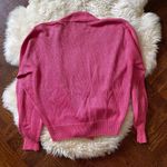 Vintage 80s Barbie pink hand loomed cardigan that ties layering Size M Photo 5