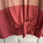 Nine Britton  Araya Brushed striped front tie knot sweater size XL Photo 1