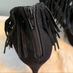 Bongo Black Suede Fringe Heels Photo 10