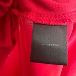 Lafayette 148  100% Silk Red Ruched Top Small Photo 2