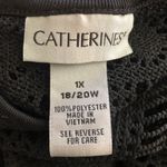 Catherines Cover Up Dress Black Sleeveless Crochet Mesh 1X Photo 8