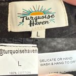 Turquoise Haven NEW  Womens Vest Washed Black Gray Embroidered Smocked Size Large Photo 8