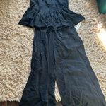 Commense Black Peplum Top AND Wide Photo 1