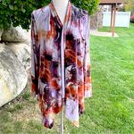 Essentials by Milano Waterfall Tunic Cardigan Purple Size M Photo 3