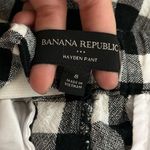 Banana Republic Factory Hayden Pant Black & White Checkered Linen Blend Size 8 Photo 4
