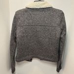 Abercrombie & Fitch Jacket Women's S Gray Knit Sherpa Lined Trucker Photo 3