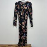 Amanda Uprichard Amanda Uprichard Womens Collier Dress Small Long Sleeve Dark Floral Midi Multi Photo 1