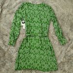 Jaclyn Smith  Gold Half Button Shirt Dress Green Size Medium Photo 5