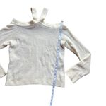 Anthropologie Moth Criss Cross Sweater Cream Nylon Wool Alpaca Blend Size XL Photo 3