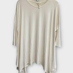 Matilda Jane  Take Another Trip Tunic Top Cream Sharkbite Hem Women's size medium Photo 1