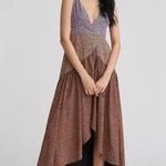 Hutch π Elma Cutaway High Low Wrap Dress Colorblocked Ditsy Floral Satin XXS NWT Photo 7