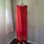 Jane Ashley Vintage ‘90s  Coral Embroidered Hem Scoop Neck Sleeveless Maxi Dress Photo 5