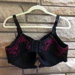Torrid Hot Pink Microfiber & Black Lace T-Shirt Bra Supersonic Magenta 40DDD 40F Photo 4
