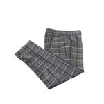 Amanda & Chelsea Grey Plaid Pattern Faux Back Pocket Trousers Plaid Pants S 10 Photo 2