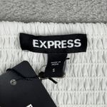 EXPRESS Shirt Womens Small White Babydoll Ruffle Romantic Feminine Neutral Fairy Photo 6