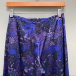 Elie Tahari  Silk Wide Leg Navy Floral Pants 0 Photo 5