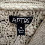 Apt. 9 Vintage Fisherman Quiet Luxury Sweater Cream‎ Coastalcore Cable Knit Y2K Women M Photo 4