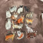 Romwe  Cats Breeds Graphic‎ T Shirt Brown Cute Cat Lover Top Tee Cat Lady Photo 2