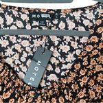 Motel Rocks NWT Motel Glario Floral Cropped Peasant Balloon Sleeve Blouse Large Photo 6