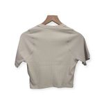 Nike Zenvy Rib Women's Short-Sleeve Cropped Top L Light Orewood Brown/White Photo 8