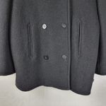 Liz Claiborne Womens Pea Coat 14 Black Wool Double Breasted Outerwear Winter Photo 3