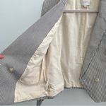 Ann Taylor  Loft Blazer Seersucker Tailored Striped Blue White womens career NWOT Photo 6