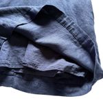 J.Crew Women's Linen Shift Dress Sz L Blue Embroidered V Photo 6