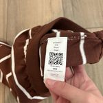 Striped Sweater Sweat Shorts brown white size small Photo 5