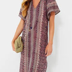 Tuckernuck Bell by Alicia Bell ‎ floral metallic angel kaftan maxi dress small Photo 0