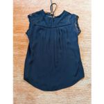 Daniel Rainn  Black Lace Blouse Size M Tie Back Sleeveless Top Photo 5