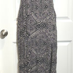 Billabong Black BOHO Geometric Maxi Dress Spaghetti Strap Crisscross Back Large Photo 0