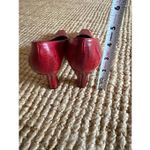 Vintage Margaret Jerrold Red Croc Embossed Leather Pumps Heels 6.5 M Photo 3