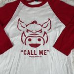 Tultex  University of Arkansas "Call The Hogs" Baseball Style T-Shirt, Size SM Photo 1