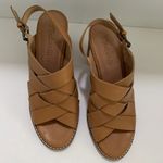 Madewell  Cindy Braided Desert Camel Brown Sandals 7.5 Leather Shoes Excellent Photo 9