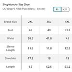 NEW Floral V Neck Wrap Maxi High Waist Ruffle Dress Belt 2X Purple Photo 3