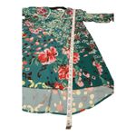 Umgee  USA Floral Green Long Sleeve Crochet Inset Tunic Dress Sz S Photo 7