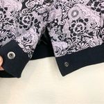 Free People  Black and Gray Floral Bomber Jacket Size XS Photo 9