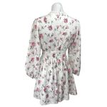 NEW Commense White Floral Balloon Sleeve Lace V Photo 1