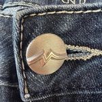 Miss Me JD1068B Cropped Dark Wash Jeans Frayed Hem Embroidered Pockets 31x27 Photo 5