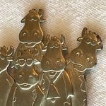 Vintage 1988 J.J. Pewter cow brooch. Silver Photo 6