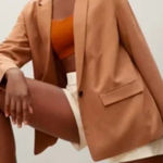 Everlane The Easy Blazer Lyocell Oversized Toasted Coconut Tan Camel Size 10 Photo 0