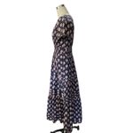 Anthropologie  x Maeve Somerset Tiered Maxi Dress Pockets Blue Motif XS Photo 4