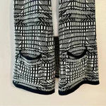 Anthropologie Angel of the North Roenne Cardigan Vest Black White Knit Sz Medium Photo 2