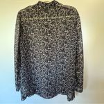 WinterSilks Monochrome Patterned Shirt 100% Silk Black Size undefined Photo 1