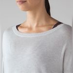 Lululemon Well Being Sweater Heathered Grey Size 8 Cashmere Blend Crew Neck Photo 2