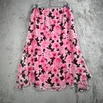 Sag Harbor  Skirt Womens 12P Pink Floral Midi A-Line Chiffon Lined Vintage‎ Y2K Photo 2