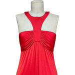 JAY GODFREY Halter Neck‎ Jersey Red Maxi Dress Gown Size 6 Photo 1